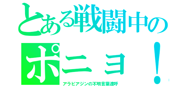 とある戦闘中のポニョ！（アラビアジンの不明言葉連呼）