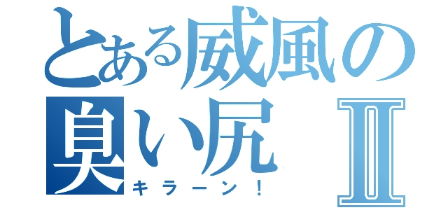 とある威風の臭い尻Ⅱ（キラーン！）