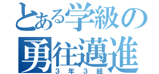 とある学級の勇往邁進（３年３組）