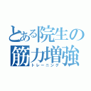 とある院生の筋力増強（トレーニング）