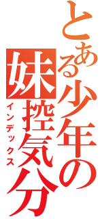 とある少年の妹控気分（インデックス）