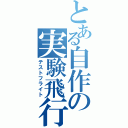 とある自作の実験飛行（テストフライト）