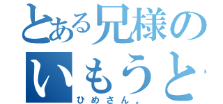 とある兄様のいもうと（ひめさん。）