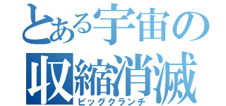 とある宇宙の収縮消滅（ビッグクランチ）