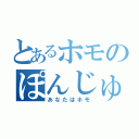 とあるホモのぽんじゅす（あなたはホモ）