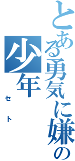 とある勇気に嫌われしの少年（　セト）