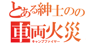 とある紳士のの車両火災（キャンプファイヤー）