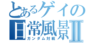 とあるゲイの日常風景Ⅱ（ガンダム対戦）