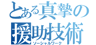 とある真摯の援助技術（ソーシャルワーク）