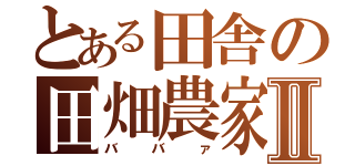 とある田舎の田畑農家Ⅱ（ババァ）