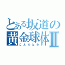 とある坂道の黄金球体Ⅱ（こんのとわ）