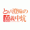 とある澄翰の嘉義中坑（インデックス）