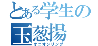 とある学生の玉葱揚（オニオンリング）