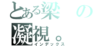 とある梁の凝視。（インデックス）