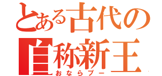 とある古代の自称新王（おならプー）