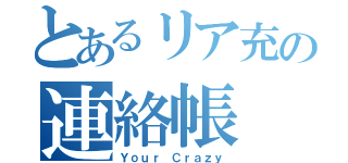 とあるリア充の連絡帳（Ｙｏｕｒ Ｃｒａｚｙ）