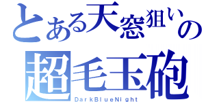 とある天窓狙いの超毛玉砲（ＤａｒｋＢｌｕｅＮｉｇｈｔ）