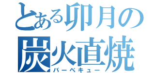 とある卯月の炭火直焼（バーベキュー）