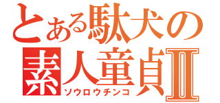 とある駄犬の素人童貞Ⅱ（ソウロウチンコ）