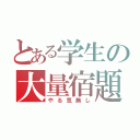 とある学生の大量宿題（やる気無し）