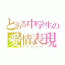 とある中学生の愛情表現（ストーカー）