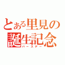 とある里見の誕生記念（バースデー）