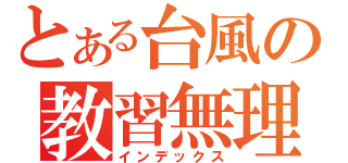 とある台風の教習無理（インデックス）