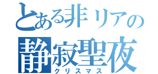 とある非リアの静寂聖夜（クリスマス）