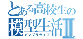 とある高校生の模型生活Ⅱ（ガンプラライフ）