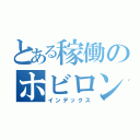 とある稼働のホビロン（インデックス）