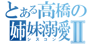 とある高橋の姉妹溺愛Ⅱ（シスコン）