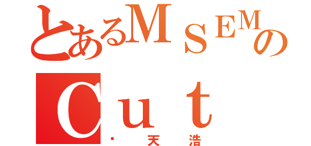 とあるＭＳＥＭのＣｕｔ Ｅｄｇｅ Ｓｃｈｏｏｌ Ｍｅｄｉａ（张天浩）