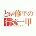 とある修平の行流一甲（インデックス）