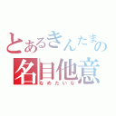 とあるきんたまの名目他意名（なめたいな）