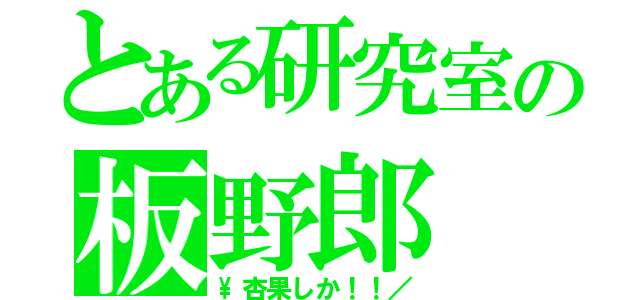 とある研究室の板野郎（\\杏果しか！！／）