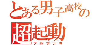 とある男子高校生の超起動（フルボッキ）