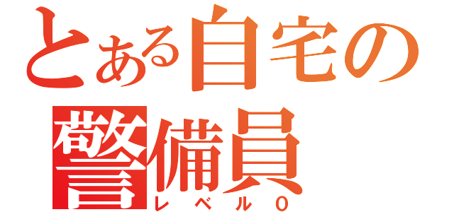 とある自宅の警備員（レベル０）