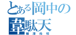 とある岡中の韋駄天（柳澤伶明）