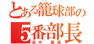 とある籠球部の５番部長（田中 聖哉）