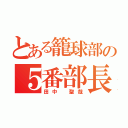 とある籠球部の５番部長（田中 聖哉）