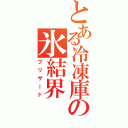 とある冷凍庫の氷結界（ブリザード）