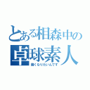 とある相森中の卓球素人（強くなりたいんです）