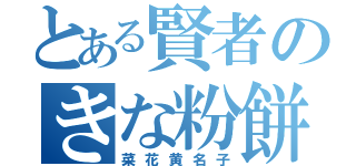 とある賢者のきな粉餅（菜花黄名子）