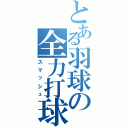 とある羽球の全力打球（スマッシュ）