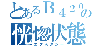 とあるＢ４２０の恍惚状態（エクスタシー）