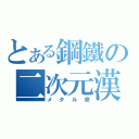 とある鋼鐵の二次元漢（メタル命）