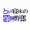 とある寝床の爆睡野郎（スリーパー）