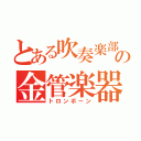 とある吹奏楽部の金管楽器（トロンボーン）