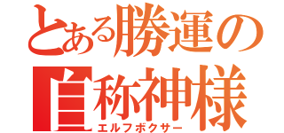 とある勝運の自称神様（エルフボクサー）