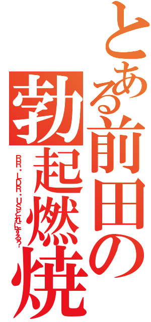 とある前田の勃起燃焼（ＲＲ・ＬＤＲ・ＵＳどれにする？）